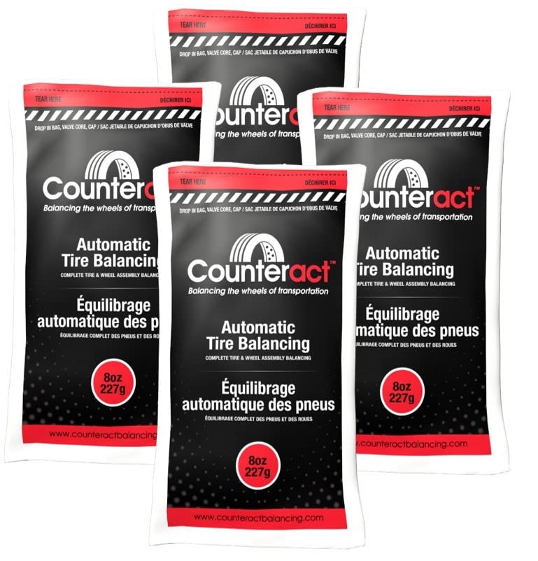 Counteract front packaging showing four 8oz bead bags and included hardware for easy installation