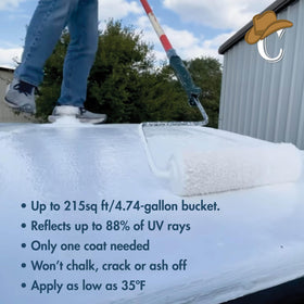 Countryman Coatings-coated flat roof showing reflective white finish and weather resistance