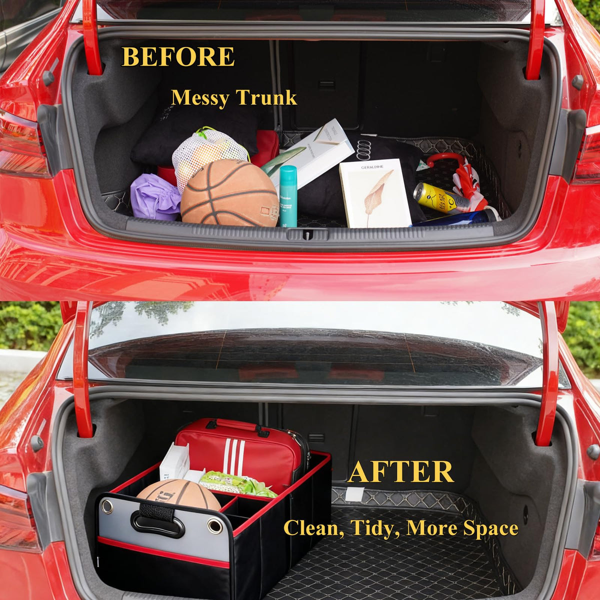 COVAX placed in SUV trunk demonstrating organized cargo benefit