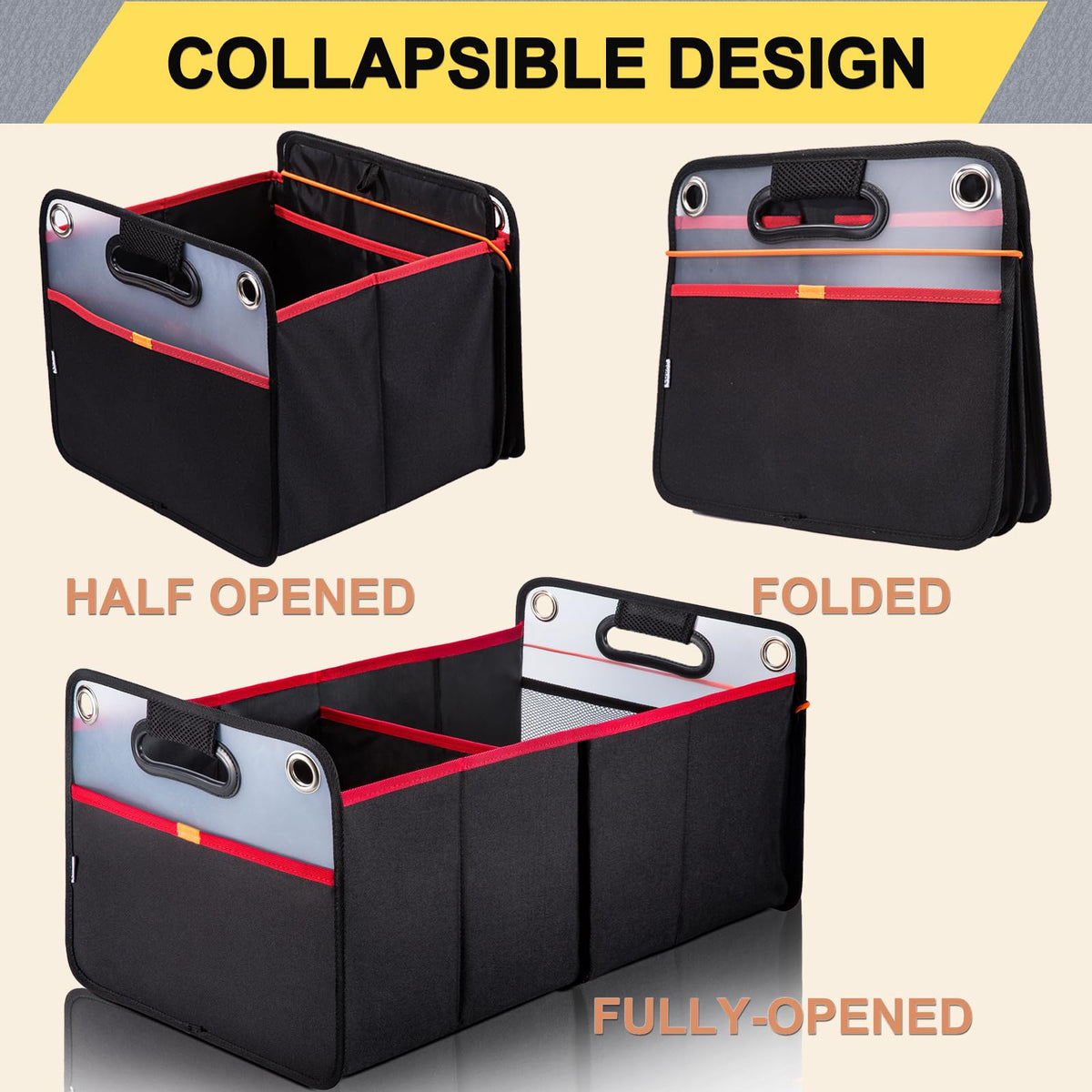 COVAX sturdy handles being lifted for comfortable carrying benefit