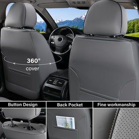 Coverado full rear seat covers installed showing complete protection