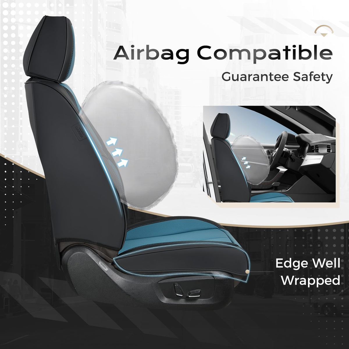 Coverado rear seat installed demonstrating full back coverage and comfort
