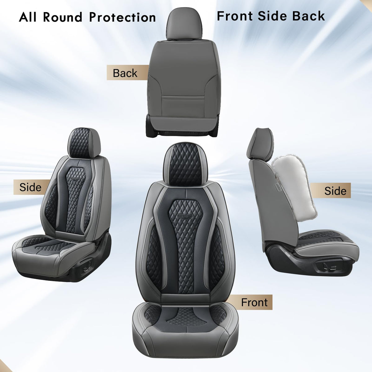 Coverado backseat full view illustrating complete coverage and protection