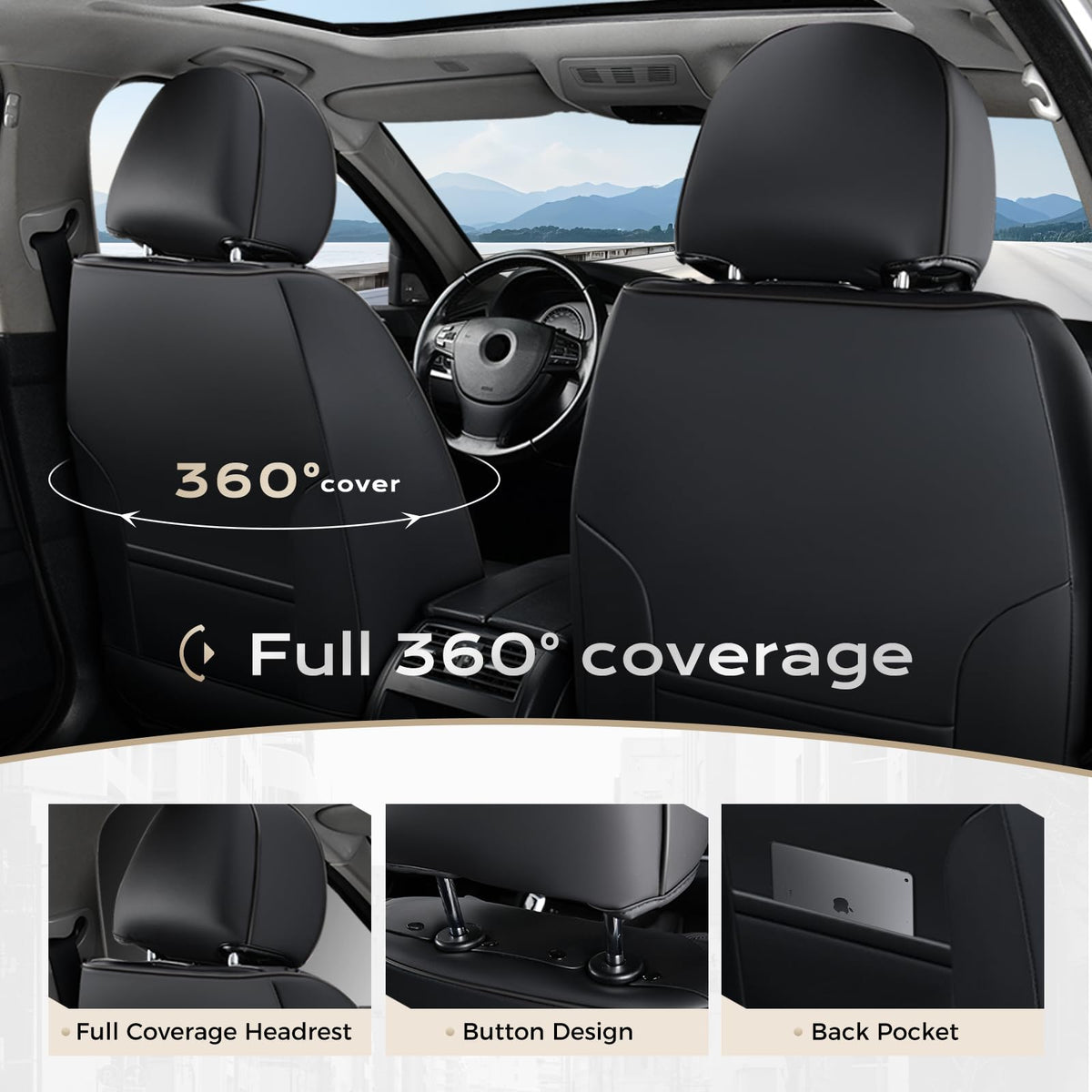 Coverado close-up nappa texture highlighting wipe-clean durability