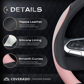 Coverado close-up of Nappa leather grain highlighting softness and premium look