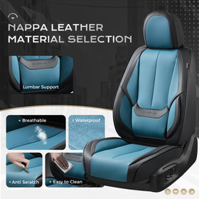 Coverado Nappa leather close-up texture highlighting plush touch