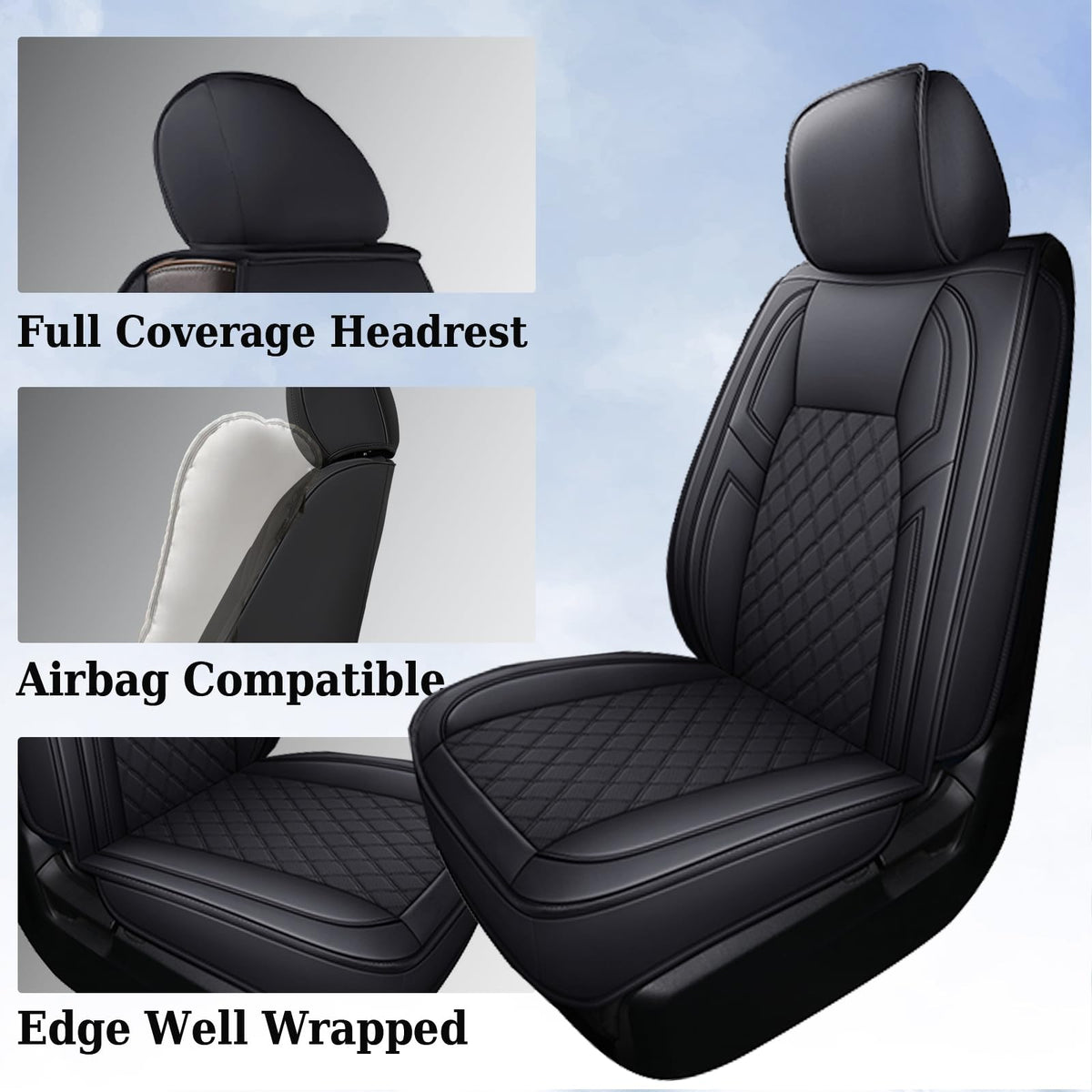 Coverado console and headrest detail, unified look and easy access