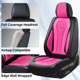 Coverado driver seat installed in car lifestyle shot showing improved comfort and refined look