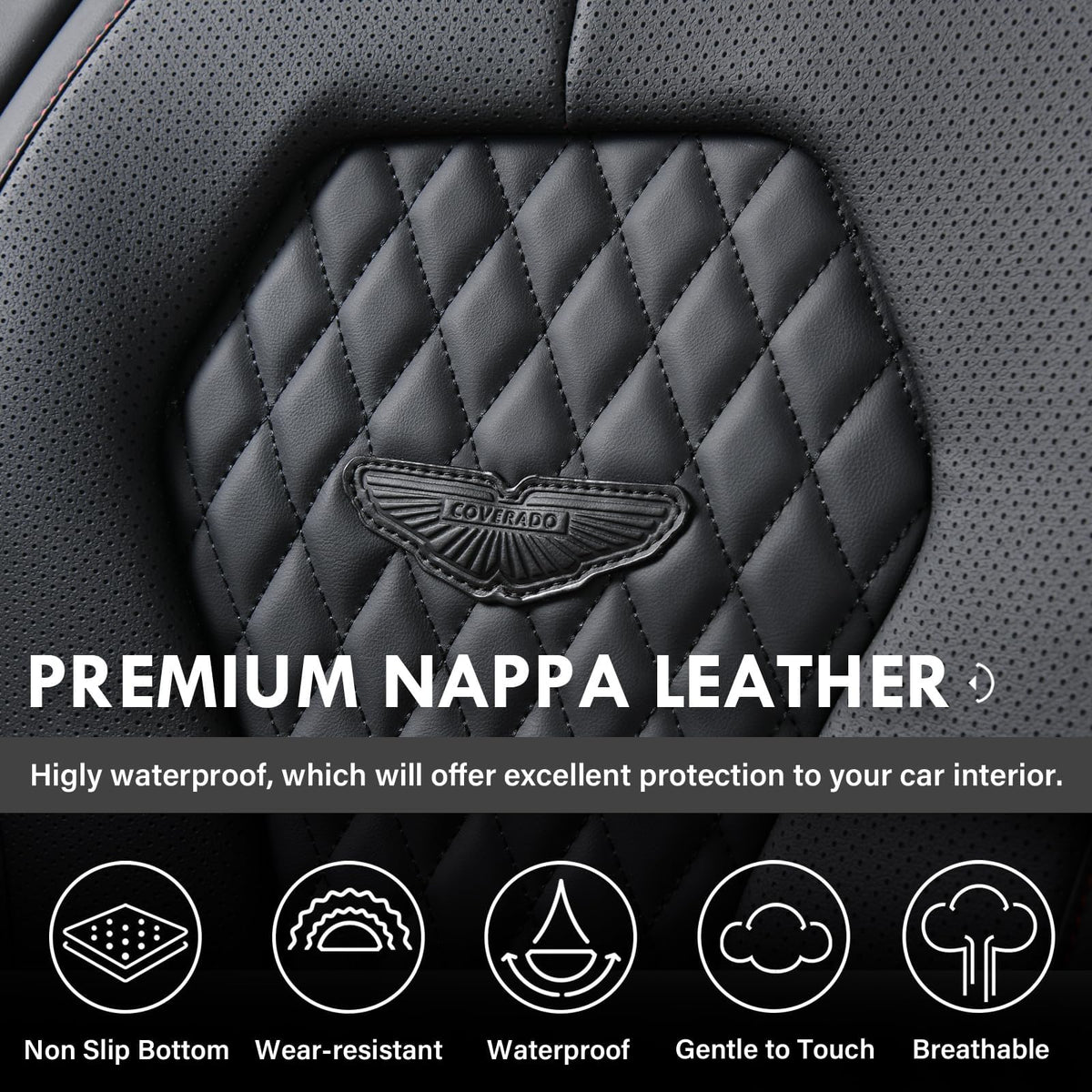 Coverado foam padding cutaway illustrating added comfort and impact absorption