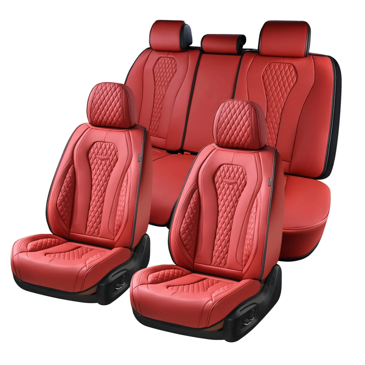 Coverado front seat covers displayed on vehicle showing premium protection
