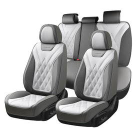 Coverado front seat cover installed showing clean protection and luxury look