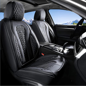 Coverado full front seat cover installed, showing sleek protection and style