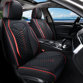 Coverado front seat cover full view showing sleek protection and refreshed interior