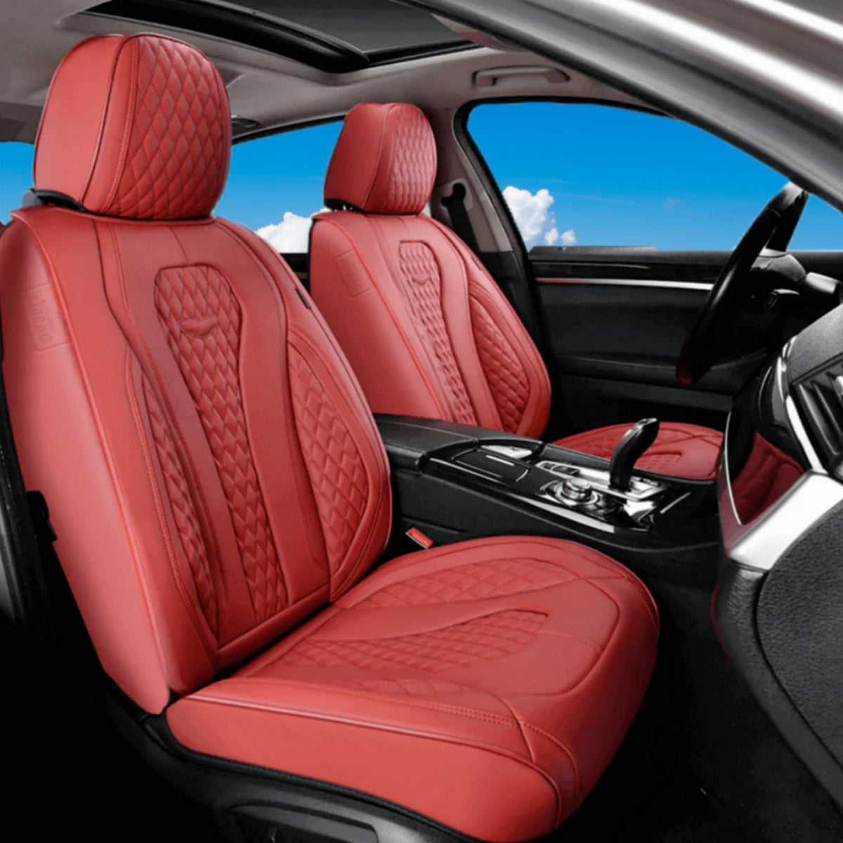 Coverado front seat full view showing sleek protection and style