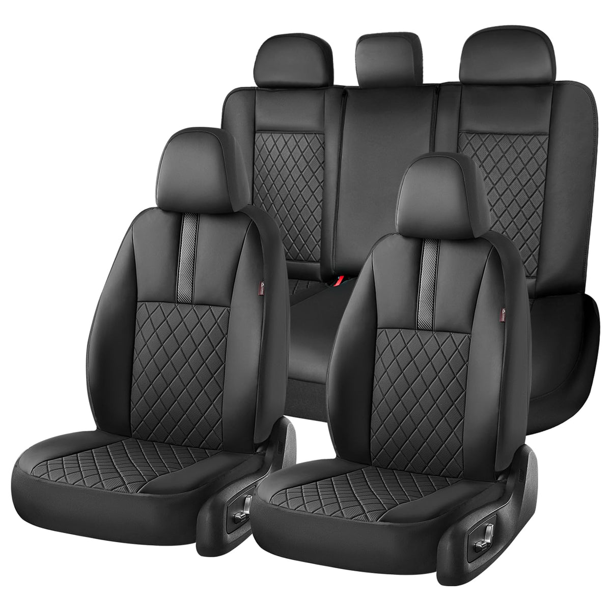 Coverado front seat full view showing premium leather look and elevated interior