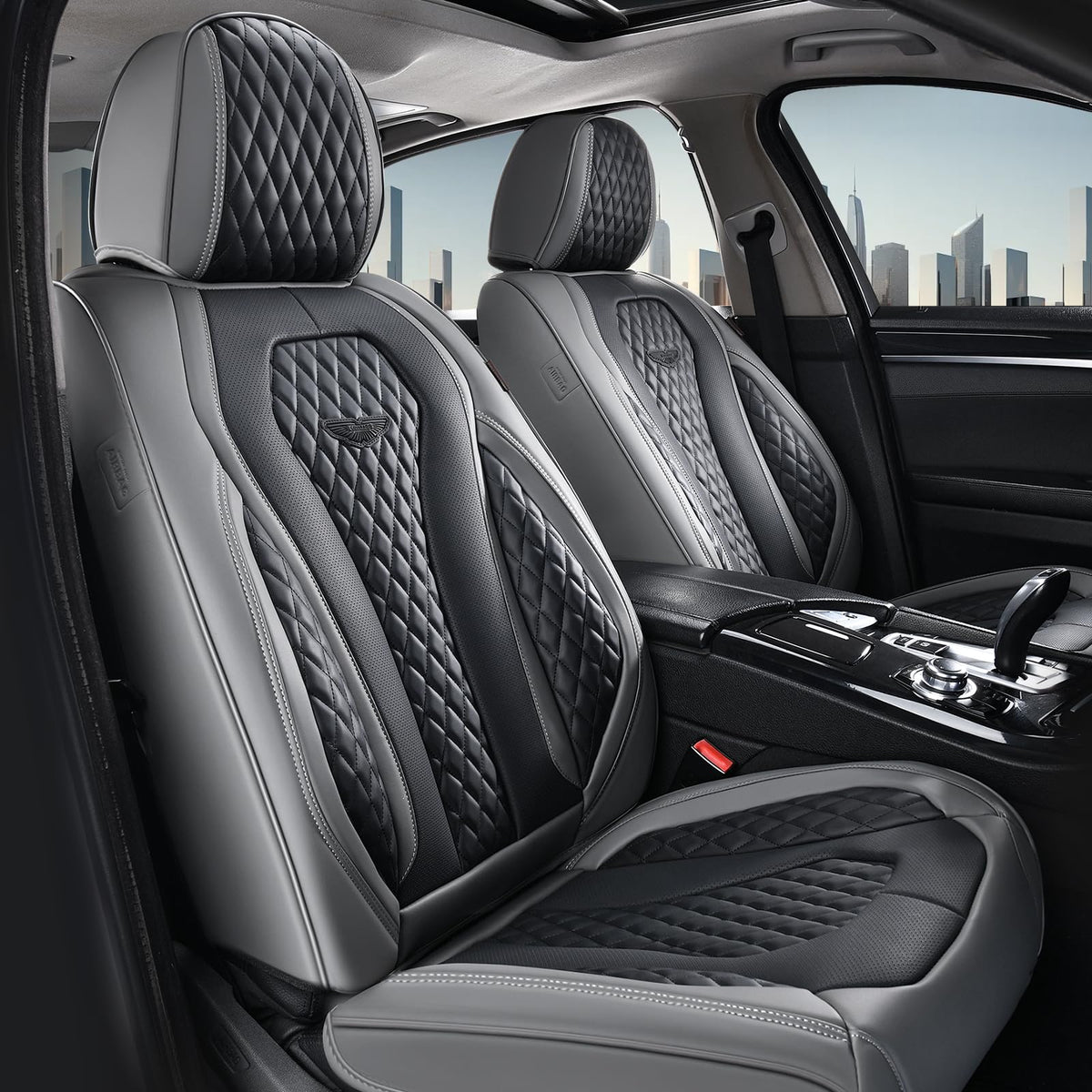 Coverado front seat setup showing sleek fit and enhanced cabin style