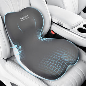 Coverado front view of one-piece cushion showing ergonomic profile and improved comfort