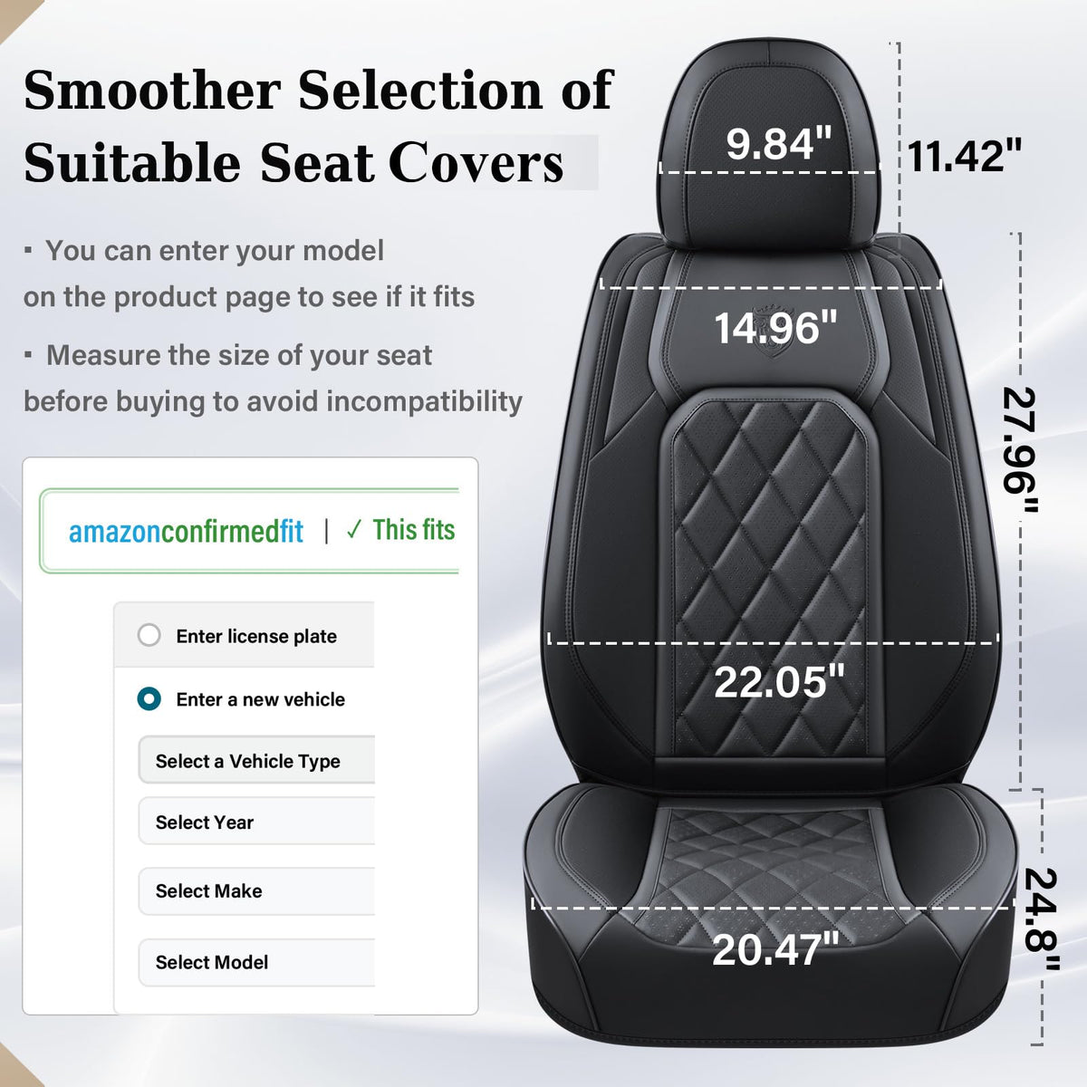 Coverado headrest cover in adjusted position preserving comfort and safety