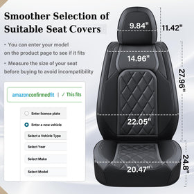 Coverado headrest cover in adjusted position preserving comfort and safety