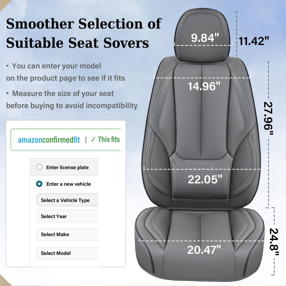 Coverado headrest detail demonstrating easy adjustment and comfort