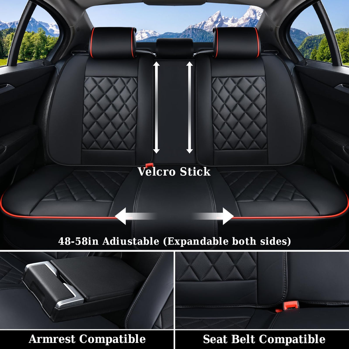 Coverado headrest detail showing easy adjustment and maintained comfort