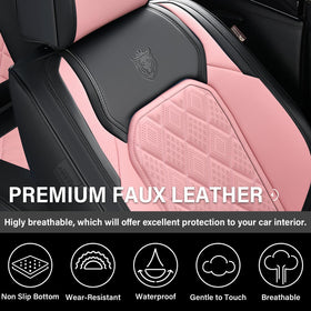 Coverado headrest detail with separate cover for easy adjustment
