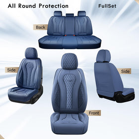 Coverado in-car lifestyle shot shows upgraded blue interior vibe