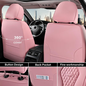Coverado lifestyle shot inside car showing transformed pink interior