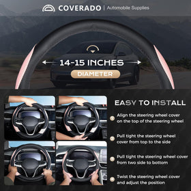 Coverado installed with driver hand demonstrating comfortable, non-slip handling benefit