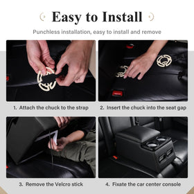Coverado installed in truck back seat adding storage and comfort