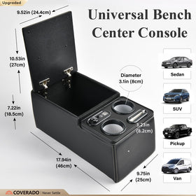 Coverado open compartment shows roomy interior for wallets and chargers