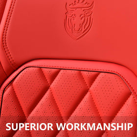Coverado lifestyle shot interior refreshed with red covers for style