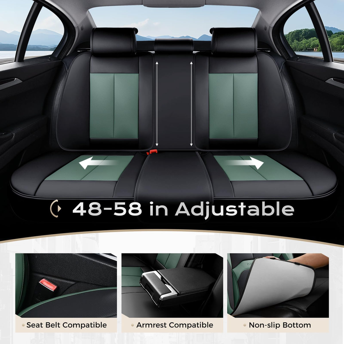Coverado lumbar support detail showing improved lower-back comfort