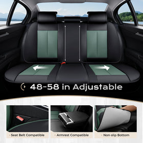 Coverado lumbar support detail showing improved lower-back comfort