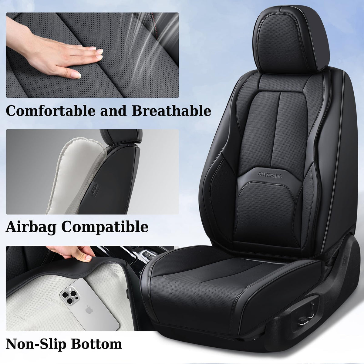 Coverado lumbar support detail showing added back comfort