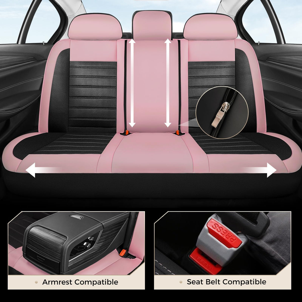 Coverado mesh panel detail showing breathability benefit for cooler seating