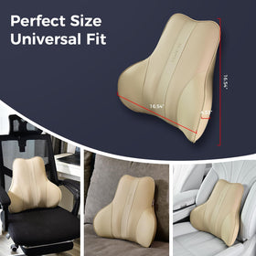 Coverado on a sofa in a lifestyle scene offering relaxed lumbar support at home