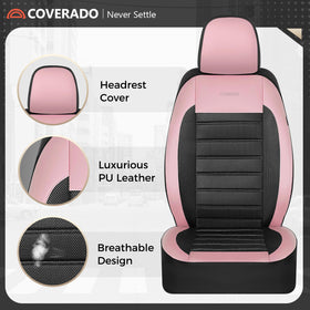 Coverado seat cover with pet paw illustrating scratch resistance and easy cleanup