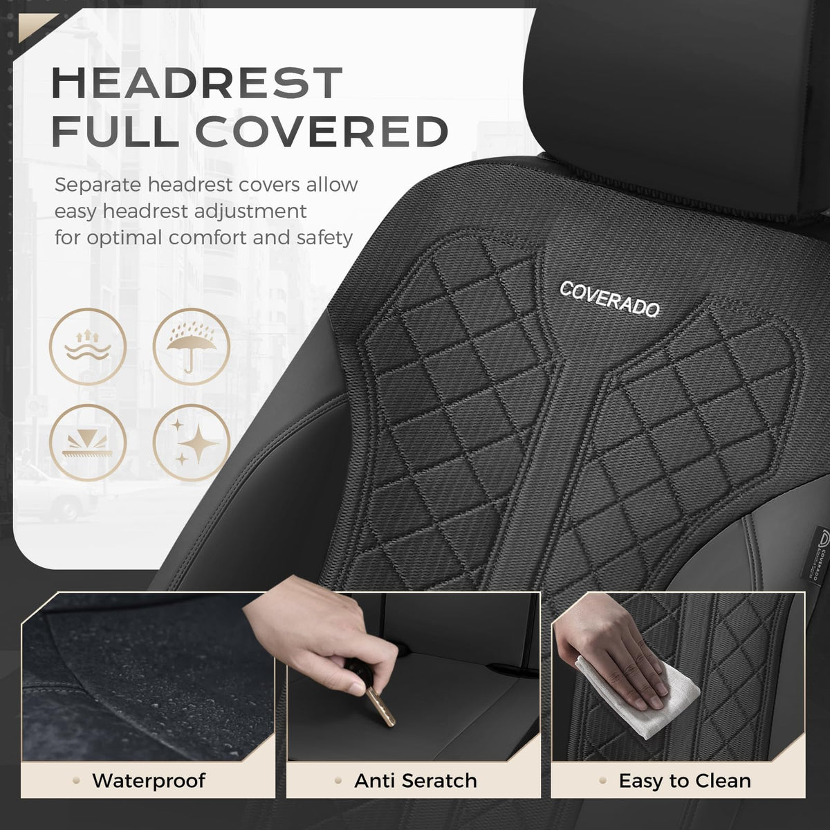 Coverado pet protection in-car blocking claws and hair effectively