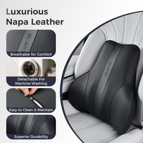 Coverado PU leather zipper detail showing removable washable cover