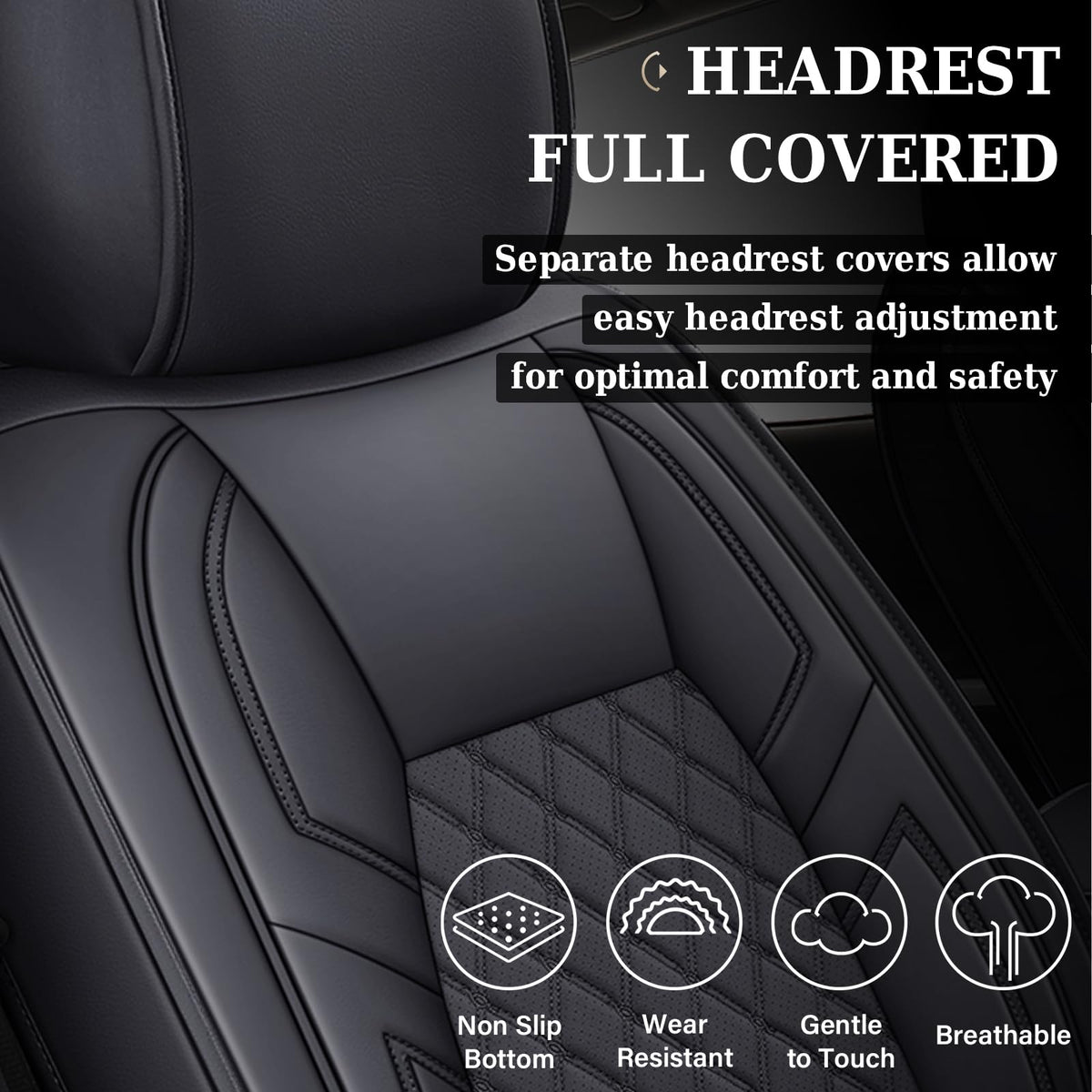 Coverado rear seat installed view, full coverage for passenger protection