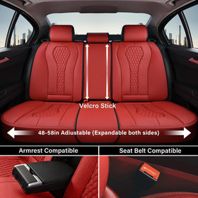 Coverado three-piece rear covers installed demonstrating adjustable fit