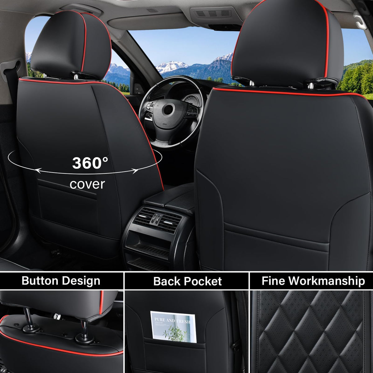 Coverado rear seat three-piece layout demonstrating adaptable coverage