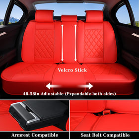 Coverado rear seats three-piece layout for flexible coverage and fit