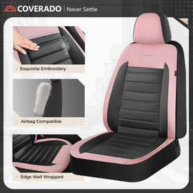 Coverado seat covers next to ruler for scale showing complete seat coverage