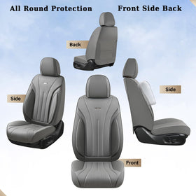 Coverado cover on seat with ruler scale indicating universal fit dimensions