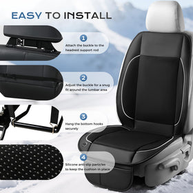 Coverado installed in a car showing driver comfort and reduced seat sweat