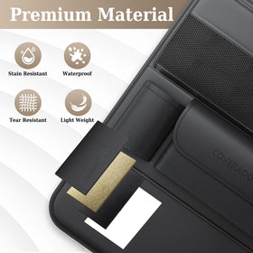 Coverado protector kick mat absorbing scuffs and spills to protect upholstery