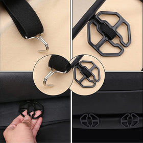 Coverado seatbelt and airbag access preserving safety functions