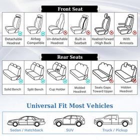 Coverado seatbelt and airbag access preserved for safe functionality
